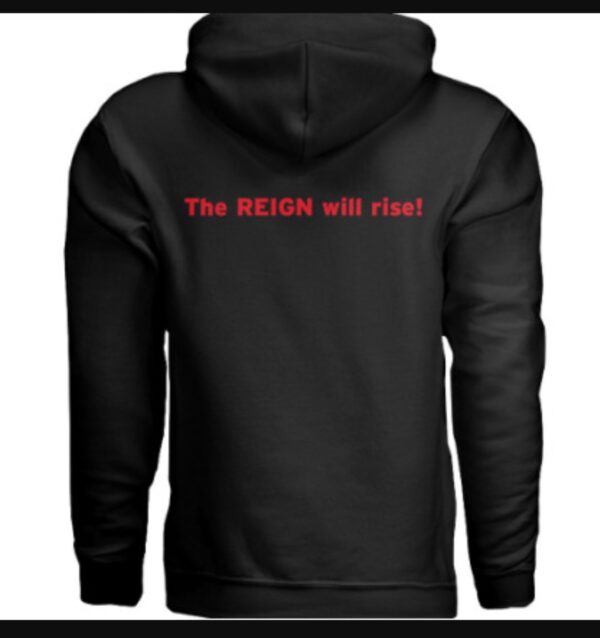 Reign To Shine Unisex Hoodie Black & Red - Image 2